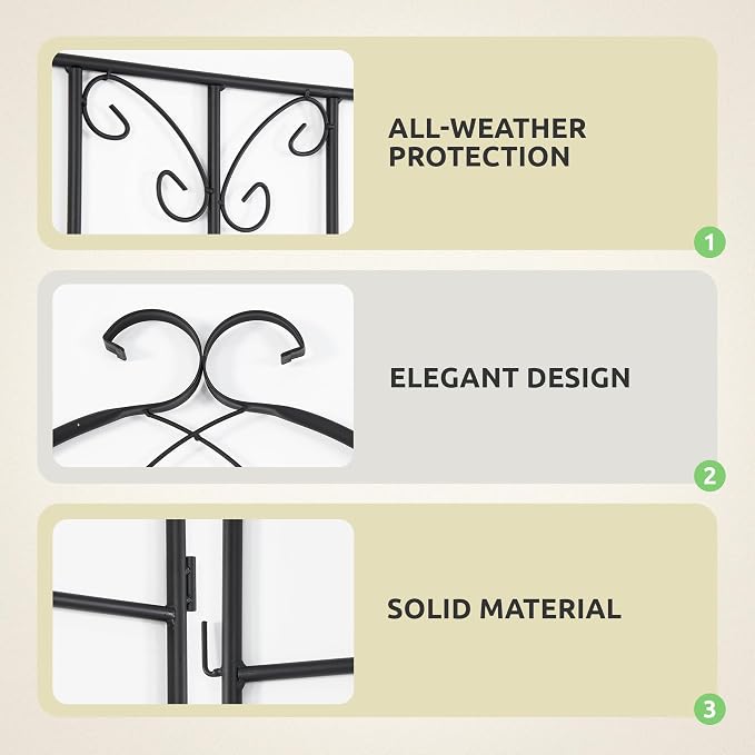 4 Pack Garden Trellis for Climbing Plants Outdoor, 87"H x 20"W Rust-Resistant Metal Plant Support for Rose, Vine, Cucumber & Clematis, Decorative Scrollwork Trellis for Yard, Lawn or Wall Decor