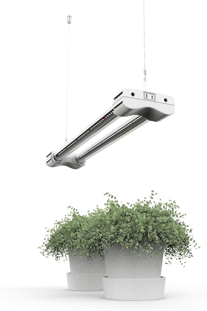 LED Grow Light Full Spectrum Modular Linkable 5000K Daylight + 660nm Red Indoor Plant Lighting Fixture (2 FT, White) (1 Pack)