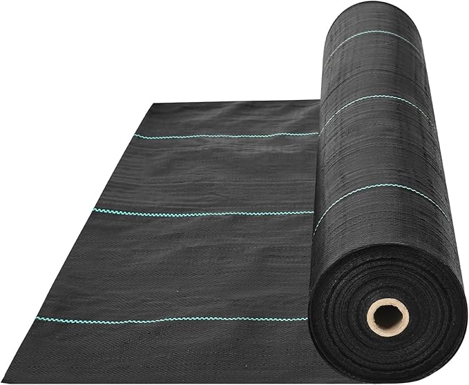 VEVOR Weed Barrier Fabric, Heavy Duty 4x100FT 5.8oz Woven Landscape Fabric, Garden Fabric Weed Barrier, Weed Control Fabric Ground Cover, Geotextile Fabric for Landscaping, Weed Block Gardening Mat