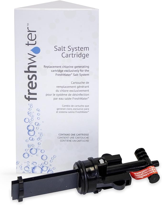 FreshWater Salt System Cartridge - Water Treatment Replacement Cartridge for Spas & Hot Tubs - Easy Maintenance - Supports Natural-Feeling Water to Help Prevent Dry Eyes & Itchy Skin (1 Pack)