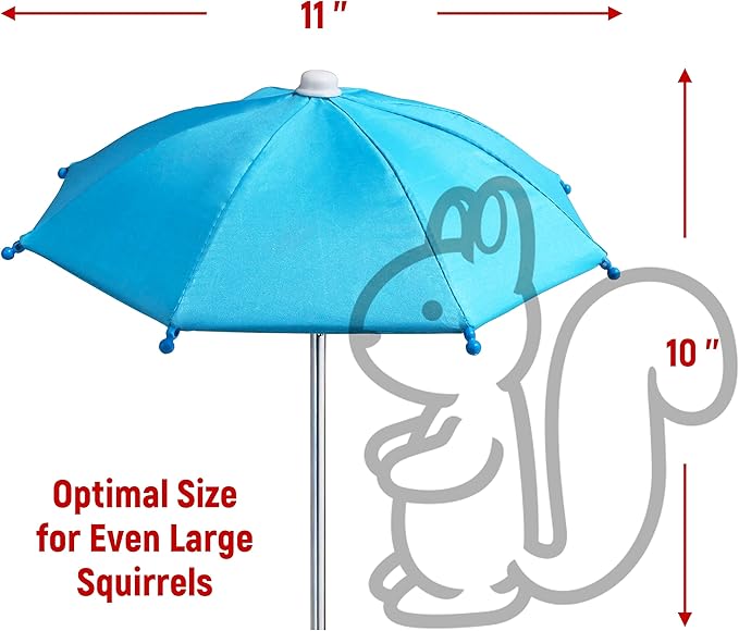 Replacement Mini Umbrella for COZYNUT Squirrel Feeder Picnic Table (Azure Blue)
