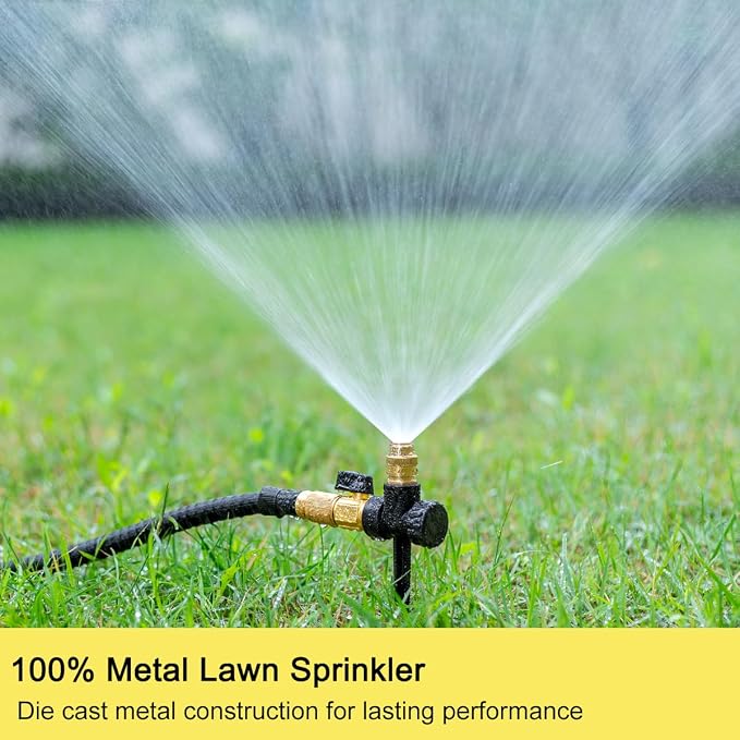 FANHAO Professional Garden Hose Nozzle + 2 Pack Lawn Sprinkler