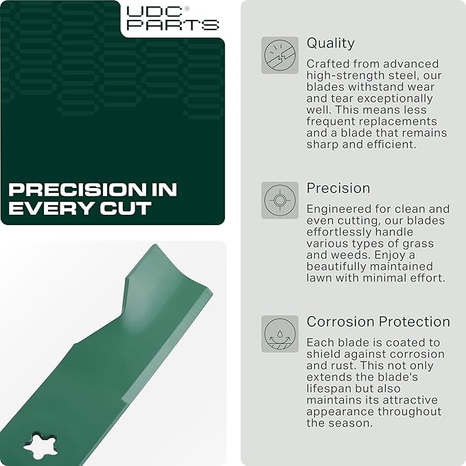 UDC Parts 532180054 Lawn Mower Blades Replacement for Husqvarna 48 Inch YTH24V48 YTH24K48 YTH2348 YTA24V48 180054 Craftsman 575938201 Z4824 LOGTH2448T Poulan 588811002 / High Lift Mulching 3 Pack