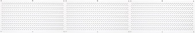 Wall Control Pegboard Value Pack - (3) Pack of Wall Control 16-Inch Tall x 32-Inch Wide Horizontal White Metal Wallboards for Home & Garage Tool Storage Organization (White Pegboard)