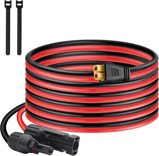XT60 Connector, MC4 to XT60 Extension Charging Cable 10FT, Solar to XT60 Cable 12AWG