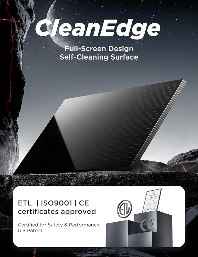 STAR 200 Watt Solar Panel, 2PCS 100W 12/24V Solar Panels with Full-Screen Design & Maintenance-Free, 25% High-Efficiency Monocrystalline, Reliable Power for RV, Marine, Roof, Home, and Off-Grid