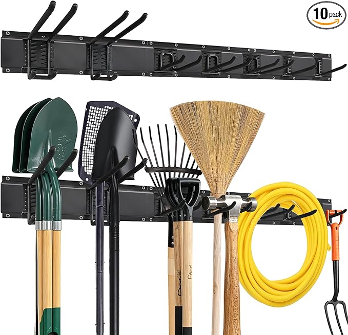 Garage Tool Organizer Wall Mount, 48 Inches Garage Storage, Carries 560 lbs with Anti-Rust, Easy Assembly, Sturdy Design,for Efficient Tool Storage Garage Organization