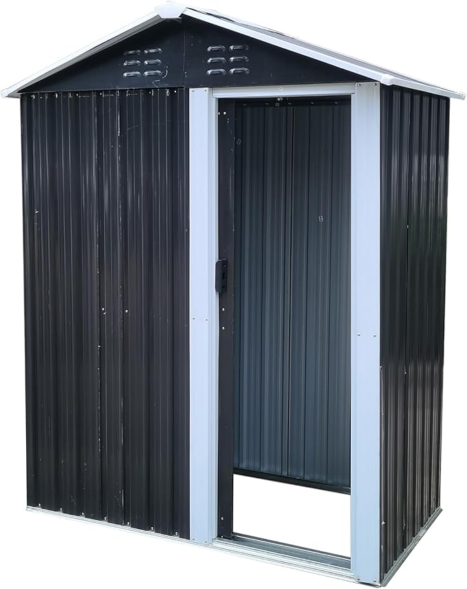 5x3 FT Outdoor Metal Storage Shed,Waterproof Garden Sheds with Lockable Door,Outdoor Storage Tool Shed for Yard,Garden,Patio,Lawn