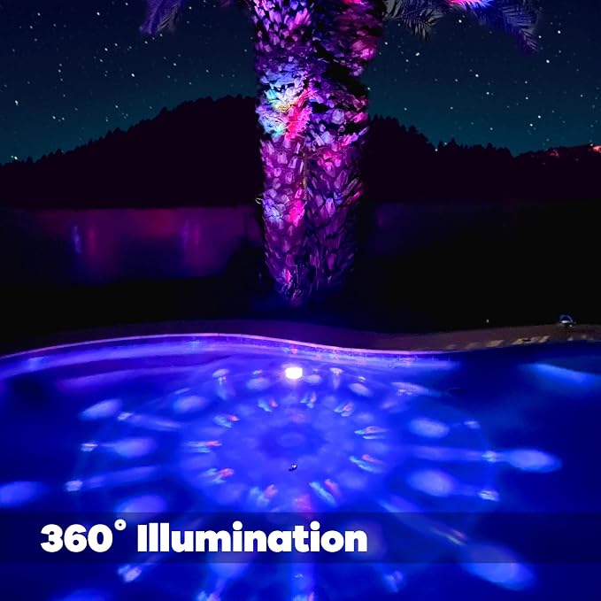 GAME LED Pool Lights for Above Ground & Inground Pools - Waterproof Floating Light Show with Multiple Color Modes - Easily Installable - Remote Controlled | Mini