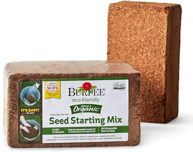 Burpee Greenhouse Indoor Seed Starting Kit + Organic Coconut Coir Seed Starting Mix