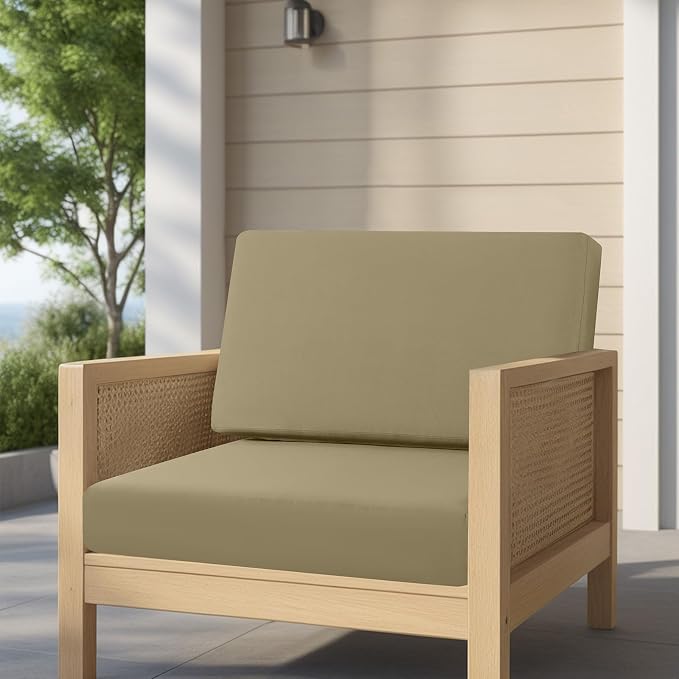 idee-home Outdoor Cushions for Patio Furniture, Outdoor Seat Cushions 28.5 x 28.5 Waterproof & Fade Resistant Couch Sofa Replacement Deep Couch Chair Cushion for Yard Garden Deck | Outdoor Seat Cushions 28.5 x 28.5 Waterproof Couch Sofa Replacement Dee...