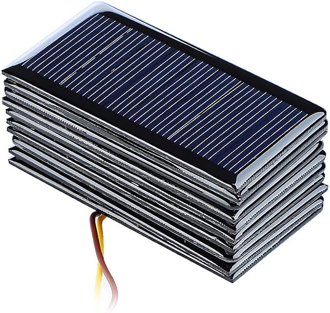 SUNYIMA 10Pcs 5V 60mA Mini Polycrystalline Solar Panels Cells 68mmx37mm/2.67"x1.45" for DIY Solar Cells Projects Toys