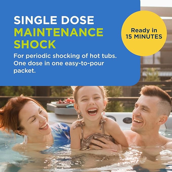 FROG Maintain for Hot Tubs - Non-Chlorine Shock for use with All Hot Tub FROG Sanitizing Systems - Single Dose Packets for Easy Hot Tub Maintenance & Treatment - 12 Pack