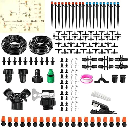 Drip Irrigation System，1/4" Blank Distribution Tubing Watering Hose, DIY Micro Sprinkler Automatic Plant Waterer for Garden, Greenhouse, Raised Bed, Patio & Outdoor Plants （240FT