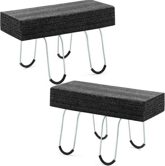 Juexica 4 Pcs Headstone Flower Saddle with Floral Foam 12 Inch Rustproof Galvanized Wire Gravestone Saddle Cemetery Flower Holder for Graves Tombstone Outdoor Floral Arrangement Decorations, Black