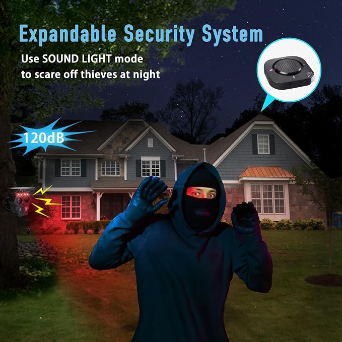 Driveway Alarm -1/2 Mile Long Range Solar Driveway Alarm System IP65 Weatherproof Outdoor Motion Detectors&Sensor 120dB Alert System Monitor&Protect Outdoor/Indoor Property(Gray)