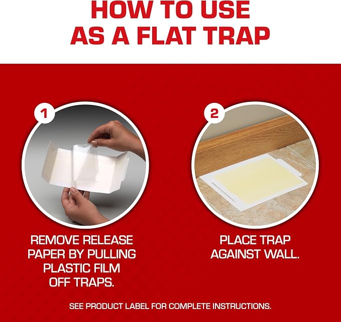 Tomcat Glue Boards with Eugenol for Enhanced Stickiness, Immediate Grip Glue Captures Mice, Cockroaches and Insects, Use Flat or Covered, Ready-To-Use, 26-Pack