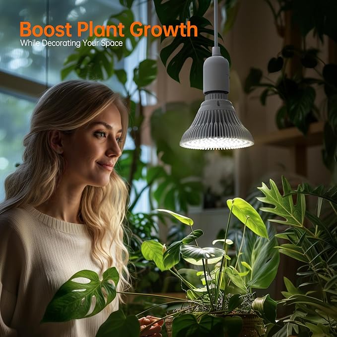 Bstrip Hanging Grow Lights for Indoor Plants, 25W LED Full Spectrum Plant Lights for Indoor Growing with Timer, 16.4FT Power Cord, 5000K, Pendant or Ceiling Perfect for Tall Plants, and Plant Shelf