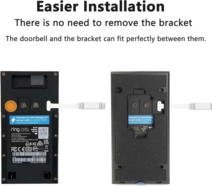 3W Solar Panel with Built-in 4000mAh Battery, Micro-USB Port, IP65, 13.2ft Charging Cable, Perfect Compatibility with Ring Video Doorbell (2nd Generation-2020 Release), no Need to Remove Stand