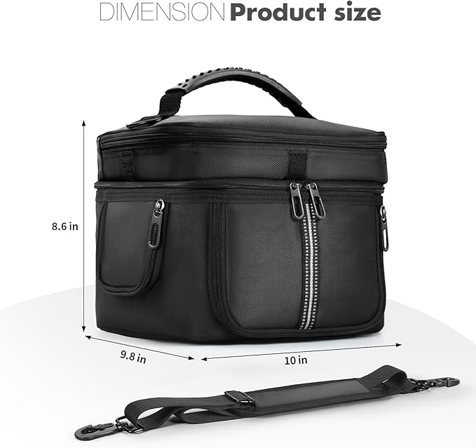 Carrying Case Compatible with ECOFLOW RIVER 3 Plus/RIVER 3, Portable Power Station Bag with Shoulder Strap, Protective Cover with Multiple Pockets & Quick Access for Generator Accessories