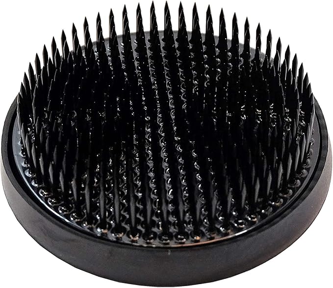 KAKURI Kenzan Flower Frog Black Large Round 3", Japanese Ikebana Flower Arrangement Supplies, Professional Flower Holder Pin Frog, Japanese Stainless Steel, Made in Japan