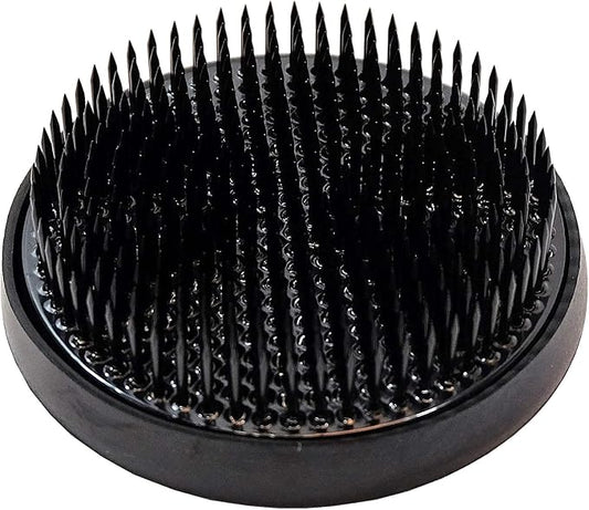 KAKURI Kenzan Flower Frog Black Large Round 3", Japanese Ikebana Flower Arrangement Supplies, Professional Flower Holder Pin Frog, Japanese Stainless Steel, Made in Japan