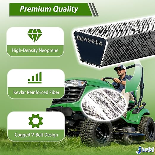 Upgraded for GX20072 John Deere 42 Inch Deck Belt, D105 D110 D130 S100 L110 L100 L111 LA105 LA115 LA125 S110 S130 E100 E110 L108 Lawn Mower, GY20570 V-Belt, Zero-Stretch, Extra Long Life /104 Inch