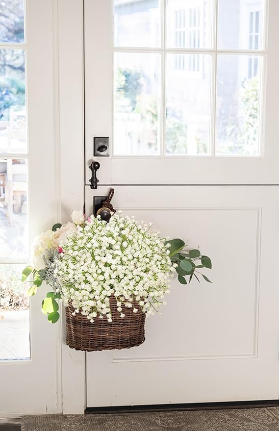 Baby's Breath Artificial Flowers Bulk 20 Pack (60pcs) Faux Baby Breath Plastic Flower Fake Gypsophila Flower Arrangement for Crafts Fake Flowers Bouquet for Wedding Centerpieces Cream Baby Breath