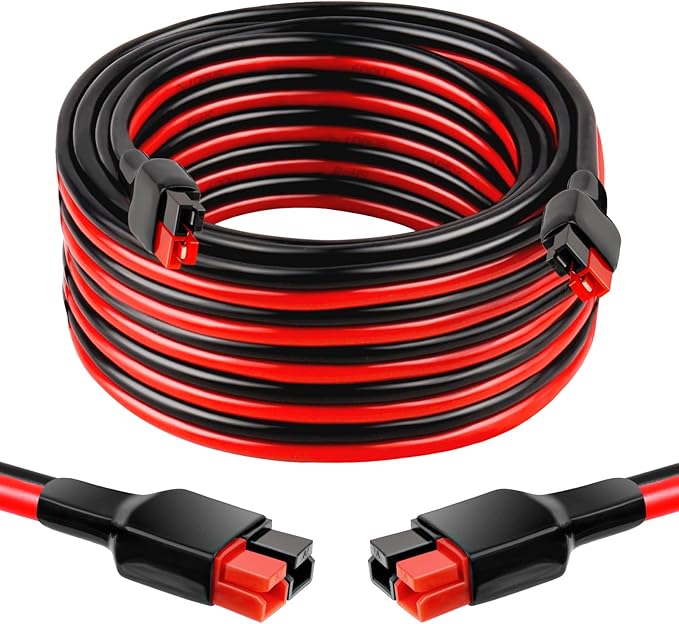 XRDS -RF 10AWG Anderson-Style Extension Cable 20FT, Anderson-Style 30A Connectors, Tinned Copper with PVC Jacket, Power Connect/Disconnect for Solar Panels, RVs, and Battery Systems