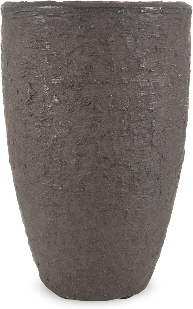 Algreen Products Athena Self-Watering Planter, Small, 12.6" DIA x 20.5" H, Brownstone