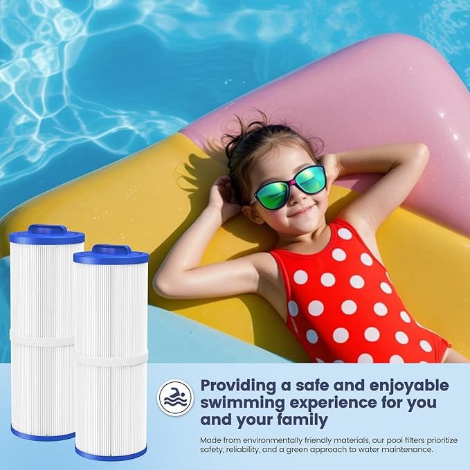 4CH-949 Spa Filter Compatible with Unicel, Pleatco PWW50L, Filbur FC-0172, SD-01143, 817-4050, Baleen AK-90091, Rising Dragon 50, Waterway Teleweir 50 sqft hot tubs Filter Cartridge, 2 Pack