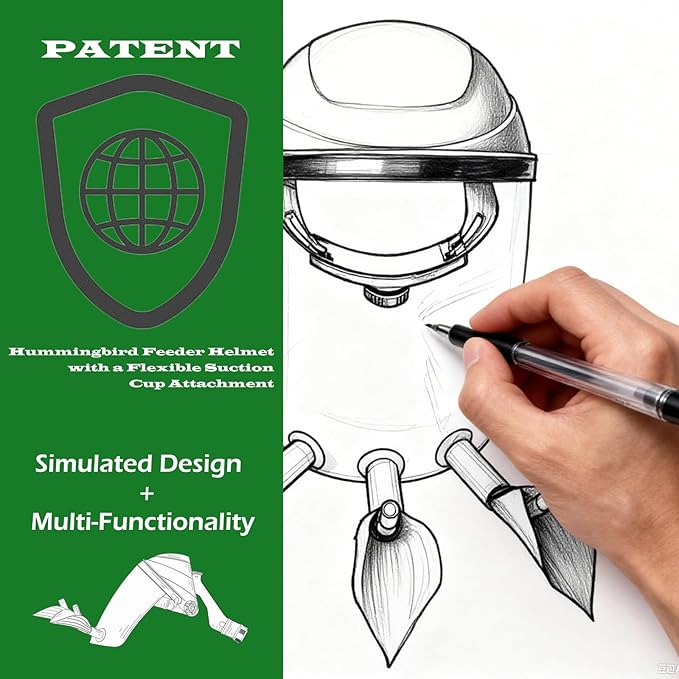 2025 Upgraded Hummingbird Feeder Helmet | Wearable Hummingbird Mask Feeder with Anti-Fog Lens & Bionic Flower | Adjustable for Adults & Teens Lightweight PVC Red