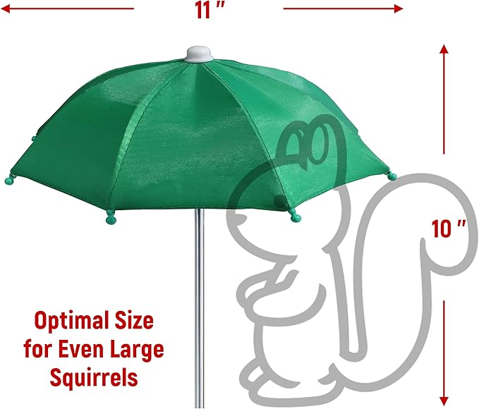 Replacement Mini Umbrella for COZYNUT Squirrel Feeder Picnic Table (Green)