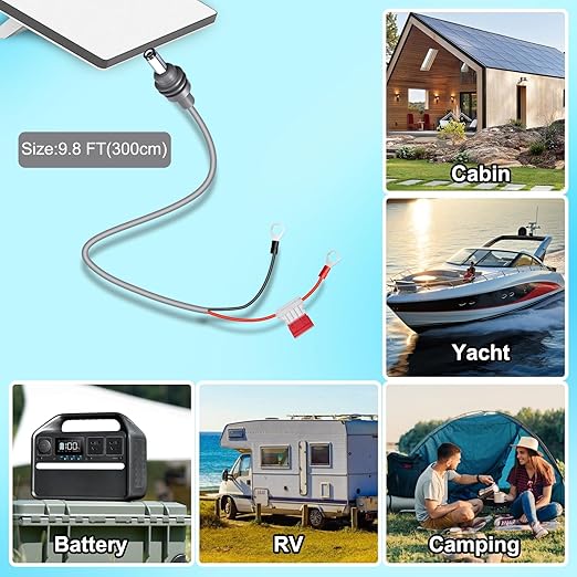 Starlink Mini DC Extension Cable 32.8Ft, Waterproof Power Converter Adapter, Female to O Ring Replacement Accessories,Compatible with Starlink Mini Pipe Adapter & Original Power Cable