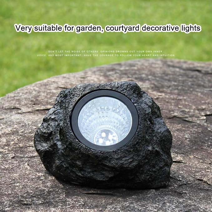Outdoor Solar Rock Lights, LED Waterproof Solar Power Light, Imitation Stone Garden Lamp for Way, Walkway, Yard