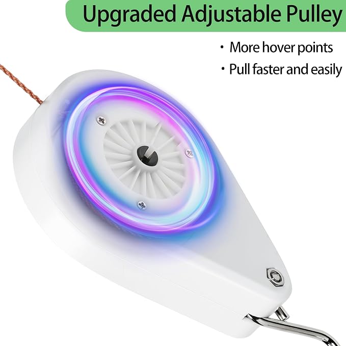 Retractable Plant Hanger - Upgrade Plant Pulleys for Hanging Plants, Easy to Raise and Lower, Suitable for Garden Flower Pots, Hanging Planter, Bird Feeder（White, 4 PCS）