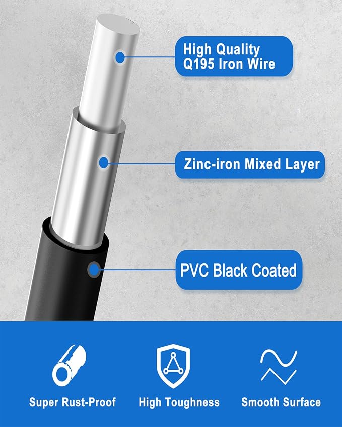 Black Hardware Cloth 1/2 inch 72" x 100' 19 Gauge - Reliable Vinyl Coated Wire Roll for Secure Garden Fencing & Chicken Run Solutions