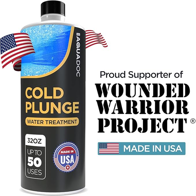 AquaDoc Cold Plunge Water Treatment - Ice Bath Cleaner and Water Stabilizer - Cold Plunge Weekly Treatment for Fresh Water - Made in USA - 32oz