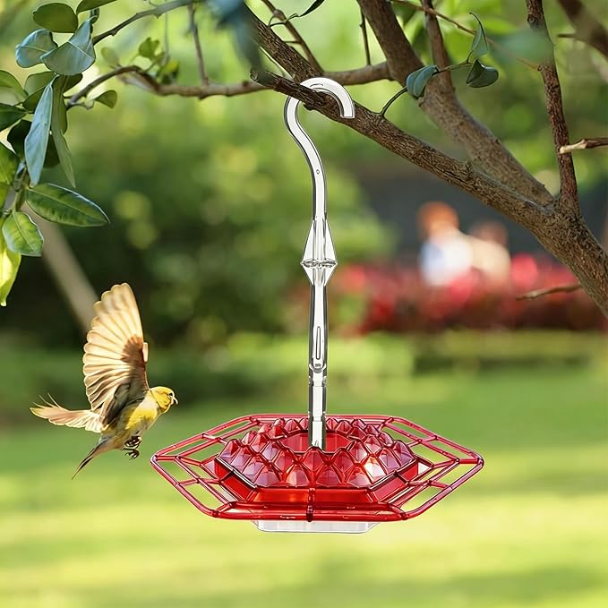 Hummingbird Feeder for Outdoors Hanging,16 OZ Humming Birds Feeders with 30 Bee Proof Leak Proof Feeding Ports,Bird Feeder for Outside,Gifts for Women Mom,Hanging Garden Yard Décor