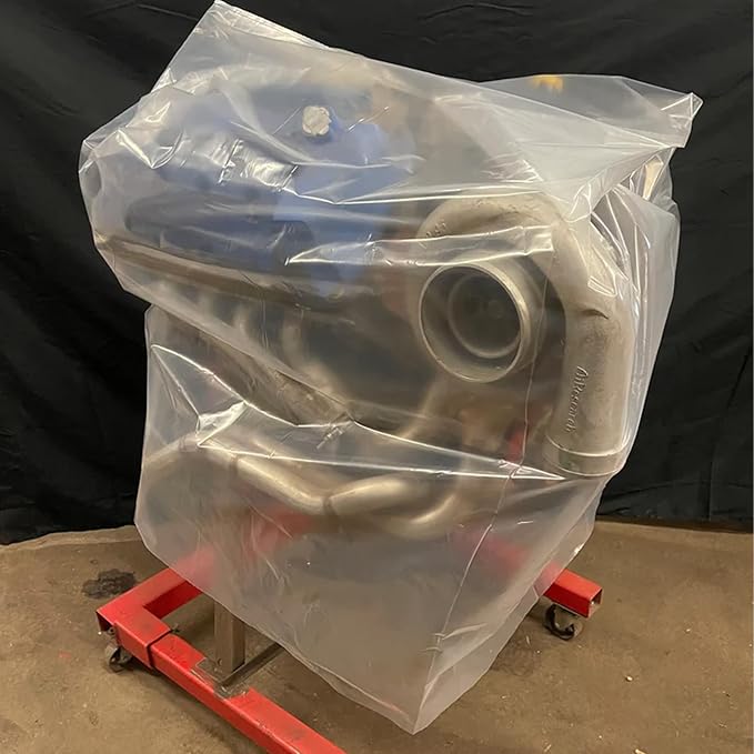 10 Pack Clear Engine Bag Covers – 39" x 47" Heavy-Duty Dustproof Storage Bags for Engine Protection, Attic & Basement Organization