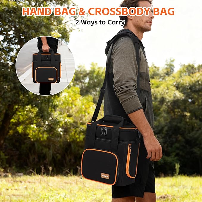 Portable Carrying Case Compatible with Jackery Explorer 300/300 plus/240/240 v2/290/160, Flip-top Design, Double-Layer Soft Power Station Storage Bag for Accessories/Charging Cable/Solar Generator