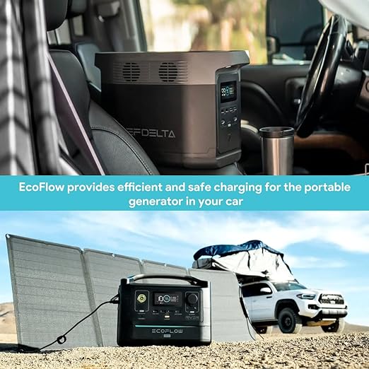 XT60 Extension Charging Cable DC Car Charger to Car Cigarette Lighter Plug Compatible with EF ECOFLOW Delta River Bluetti EB55 Anker 757 767 Portable Power Station Solar Generator DC Adapter