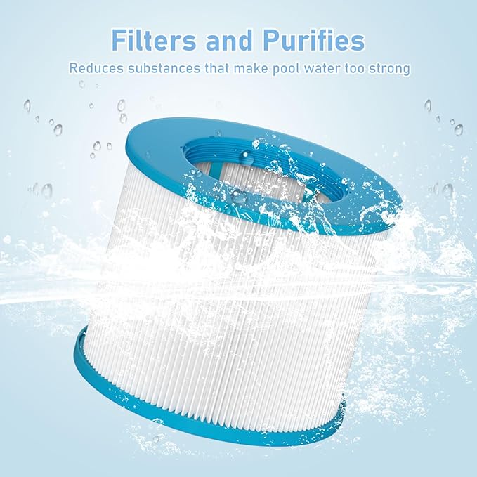 Hot Tub Filter Replacement Cartridges Compatible with All RELXTIME Hot Tub, ALEKO Hot Tub, Wejoy Hot Tub Aquaspa, Spa Filters for Hot Tub Screw On, Pack of 10