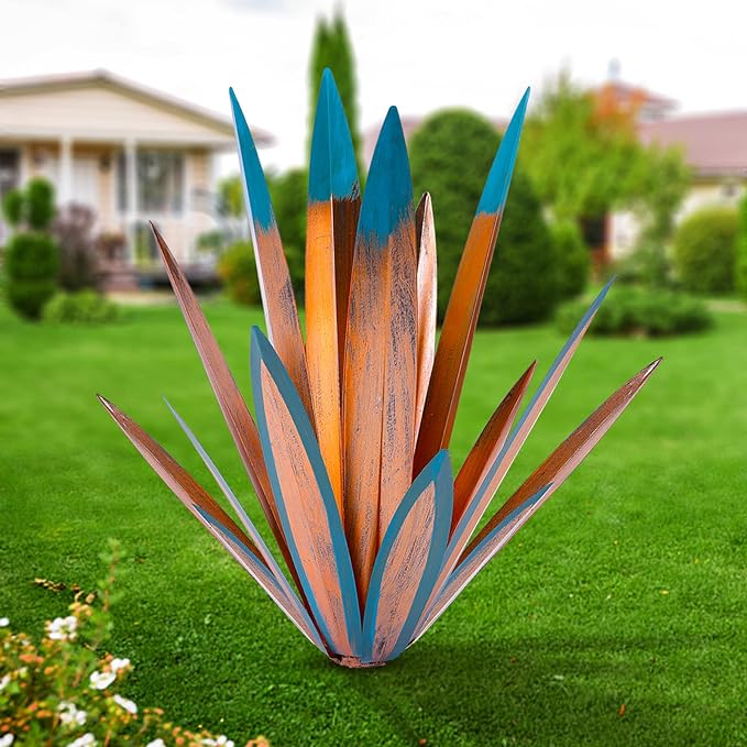 Homight Metal Tequila Country Sculpture DIY Tequila Plant Home Decor Country Tequila Garden Ornament Indooutdoor Statuette Patio Lawn Patio Stake Decoration Gift to The Garden