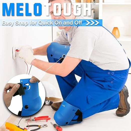 MELOTOUGH Knee Pads for Work,Construction,Flooring,Gardening-Comfortable and Flexible(Blue)