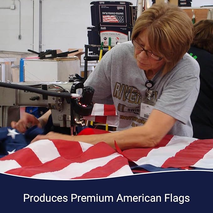 American Flag 3x5 FT Long Lasting 420D Heavy Duty US Flags for High Wind TearProof Polyester USA Flag with Embroidered Stars, Sewn Stripes, Brass Grommets