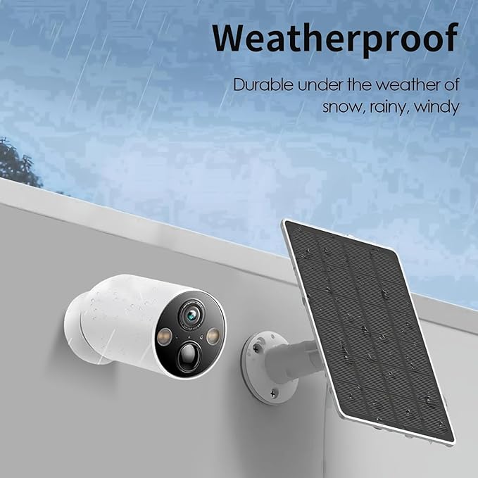 Solar Panel Compatible with TP-Link Tapo MagCam C425, Tapo C420 and Tapo C400, Micro USB Charging Plug, IP65 Waterproof, 6W5V