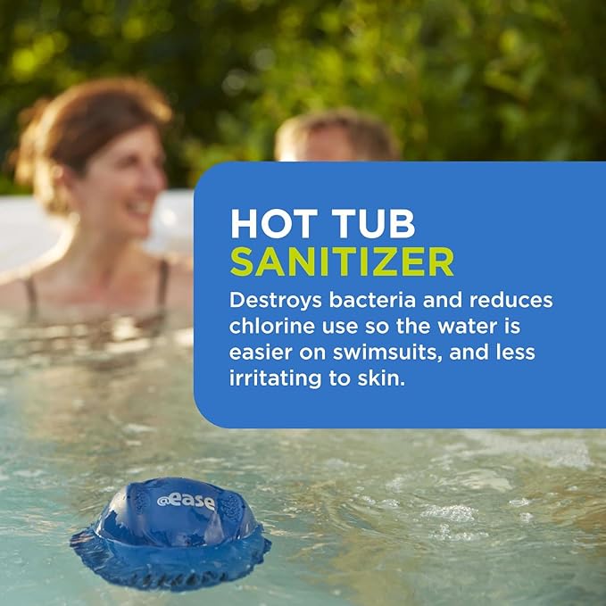 FROG @Ease Replacement SmartChlor Cartridge 3 Pack with 6 Pack of Maintain & 30 Test Strips for use with Hot Tub FROG @Ease Floating System - Hot Tub Sanitizer System Supports Less Chlorine Use