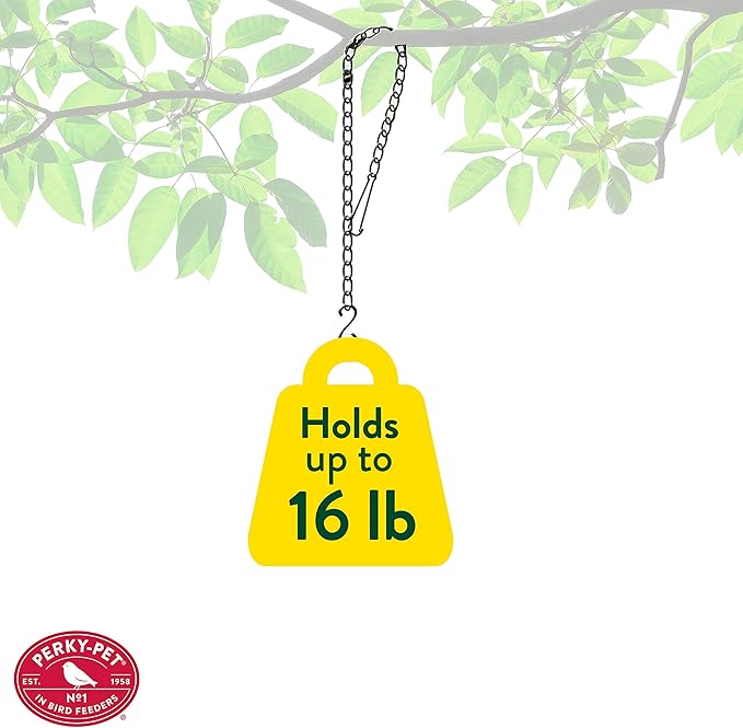 Perky-Pet 33 in Hanging Chain for Bird Feeders - Easily Hang Bird Feeders from Tree Branches, 65T - 33" long & holds up to 16 lb - Rust Resistant Chain