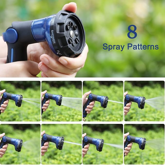 FANHAO High Pressure Spray Nozzle with Thumb Control+Heavy Duty Garden Hose Nozzle